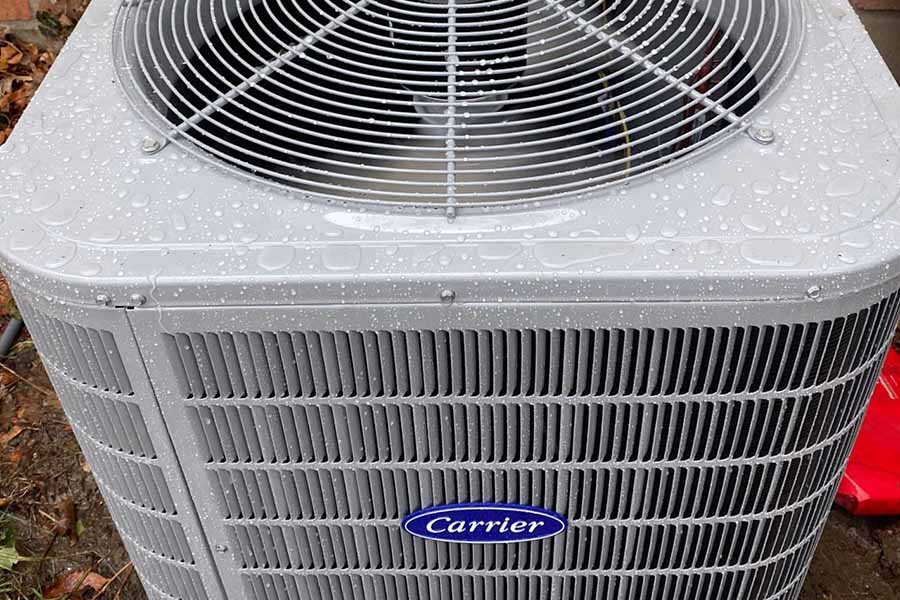 Outdoor air conditioning system after rainfall