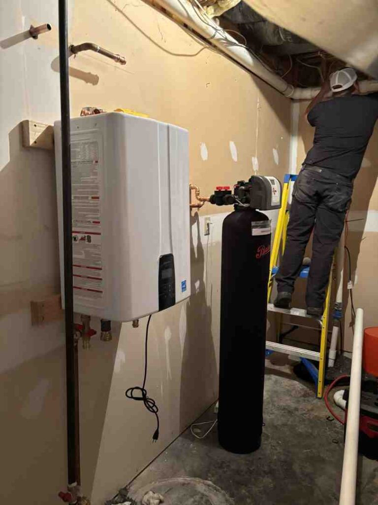 home water heater installation in fishers, in